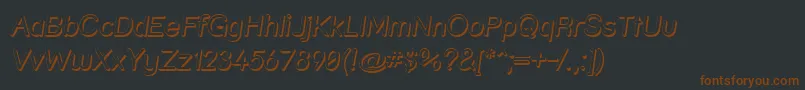 Strshdi-fontti – ruskeat fontit mustalla taustalla