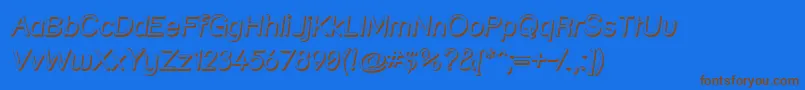 Strshdi Font – Brown Fonts on Blue Background