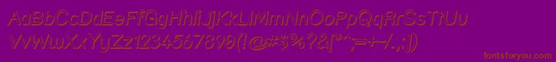 Strshdi-fontti – ruskeat fontit violetilla taustalla