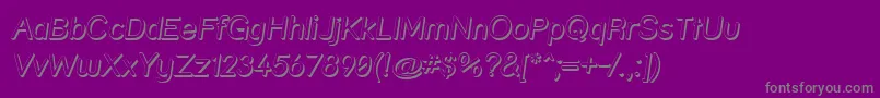 Strshdi-fontti – harmaat kirjasimet violetilla taustalla