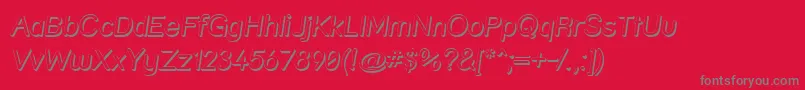 Strshdi-fontti – harmaat kirjasimet punaisella taustalla