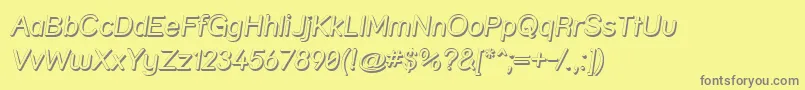 Strshdi Font – Gray Fonts on Yellow Background