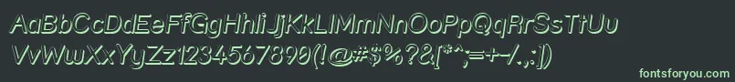 Strshdi-fontti – vihreät fontit mustalla taustalla