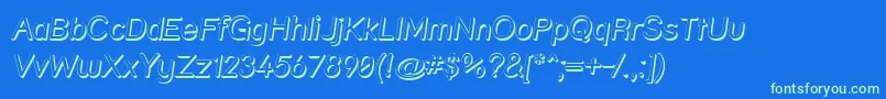 Strshdi Font – Green Fonts on Blue Background