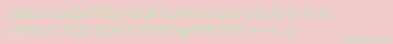 Strshdi Font – Green Fonts on Pink Background