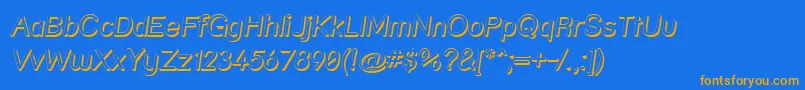 Strshdi Font – Orange Fonts on Blue Background
