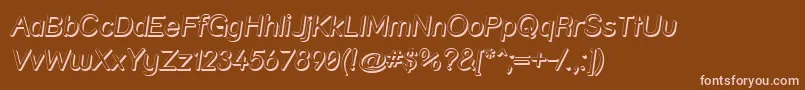 Strshdi Font – Pink Fonts on Brown Background