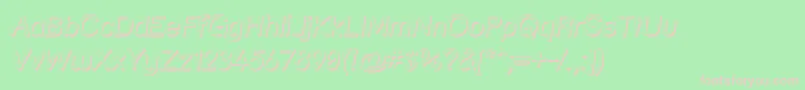 Strshdi-fontti – vaaleanpunaiset fontit vihreällä taustalla