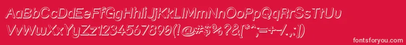 Strshdi-fontti – vaaleanpunaiset fontit punaisella taustalla