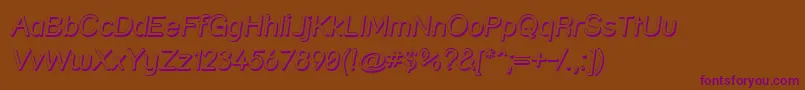 Strshdi Font – Purple Fonts on Brown Background
