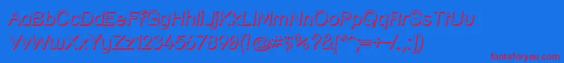 Strshdi Font – Red Fonts on Blue Background