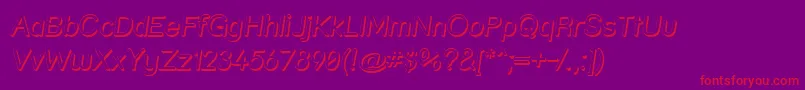 Strshdi-fontti – punaiset fontit violetilla taustalla