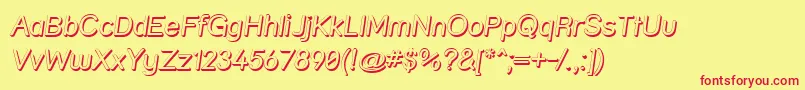 Strshdi Font – Red Fonts on Yellow Background