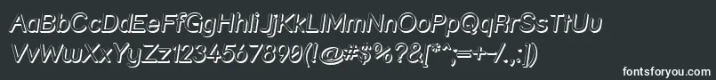 Шрифт Strshdi – белые шрифты на чёрном фоне