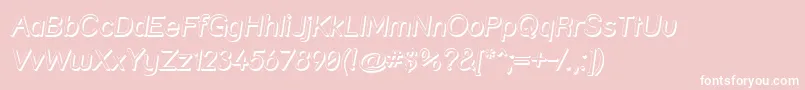 Strshdi-fontti – valkoiset fontit vaaleanpunaisella taustalla