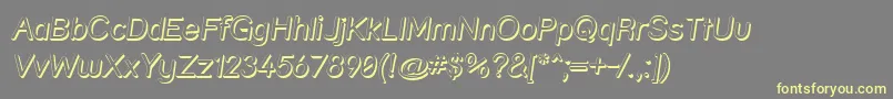 Strshdi Font – Yellow Fonts on Gray Background