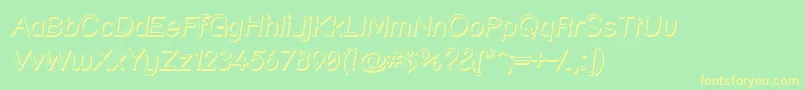 Strshdi Font – Yellow Fonts on Green Background