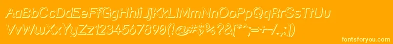 Strshdi Font – Yellow Fonts on Orange Background