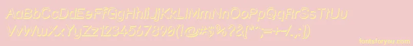 Strshdi Font – Yellow Fonts on Pink Background