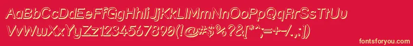 Strshdi-fontti – keltaiset fontit punaisella taustalla