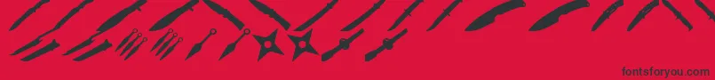 EdgebatTfb Font – Black Fonts on Red Background