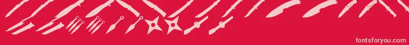 EdgebatTfb Font – Pink Fonts on Red Background