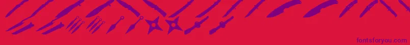 EdgebatTfb Font – Purple Fonts on Red Background