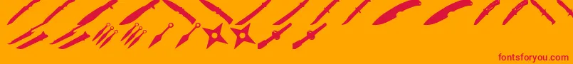 EdgebatTfb Font – Red Fonts on Orange Background