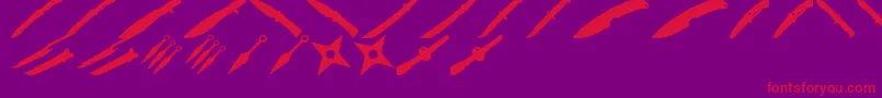 EdgebatTfb Font – Red Fonts on Purple Background