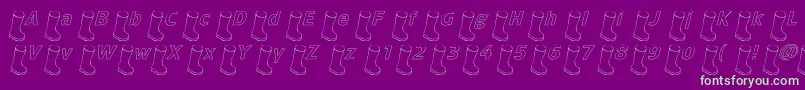 Oldboothollowitalics Font – Green Fonts on Purple Background