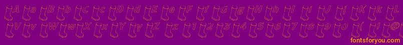 Oldboothollowitalics Font – Orange Fonts on Purple Background