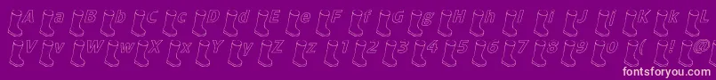 Oldboothollowitalics Font – Pink Fonts on Purple Background