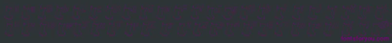 Czcionka Oldboothollowitalics – fioletowe czcionki na czarnym tle