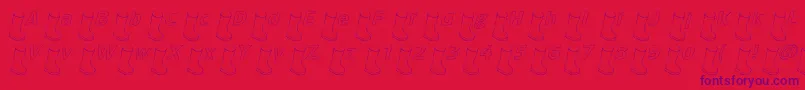 Oldboothollowitalics Font – Purple Fonts on Red Background