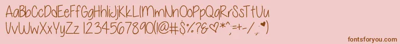 CeliaGarcia Font – Brown Fonts on Pink Background