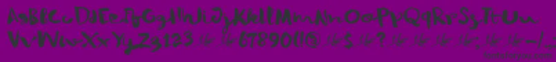 DkWinterberry Font – Black Fonts on Purple Background