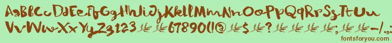 DkWinterberry Font – Brown Fonts on Green Background