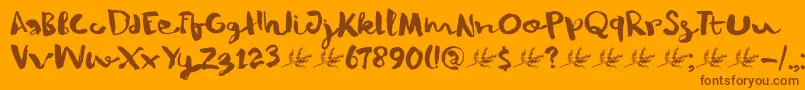 DkWinterberry Font – Brown Fonts on Orange Background
