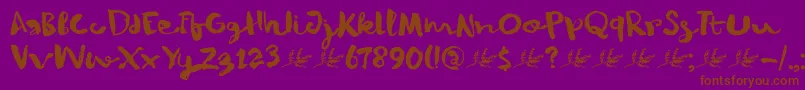 DkWinterberry Font – Brown Fonts on Purple Background