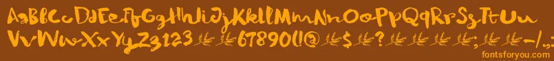 DkWinterberry Font – Orange Fonts on Brown Background