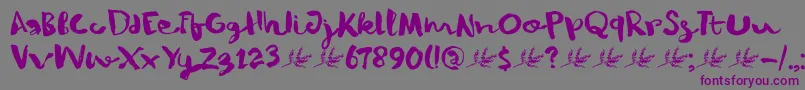 Шрифт DkWinterberry – фиолетовые шрифты на сером фоне