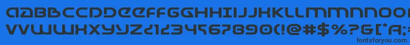 Шрифт Universaljackexpand – чёрные шрифты на синем фоне