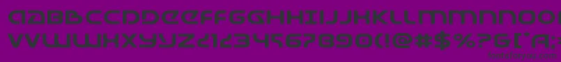 Universaljackexpand-fontti – mustat fontit violetilla taustalla
