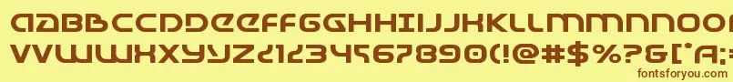 Universaljackexpand Font – Brown Fonts on Yellow Background