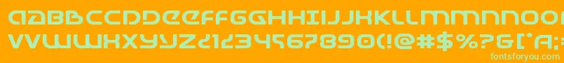 Universaljackexpand Font – Green Fonts on Orange Background