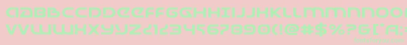 Universaljackexpand-Schriftart – Grüne Schriften auf rosa Hintergrund