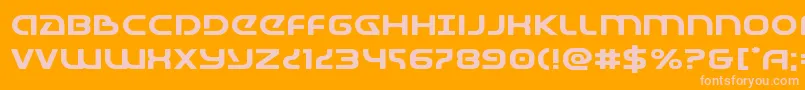 Universaljackexpand Font – Pink Fonts on Orange Background