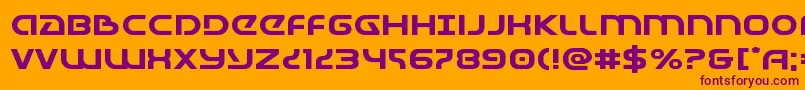 Universaljackexpand Font – Purple Fonts on Orange Background