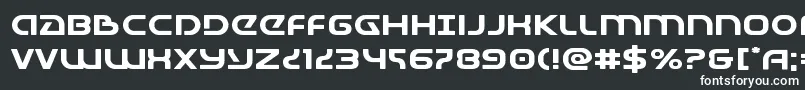 フォントUniversaljackexpand – 黒い背景に白い文字