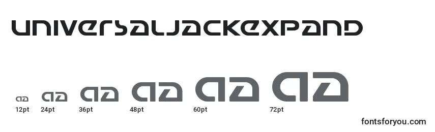 Размеры шрифта Universaljackexpand